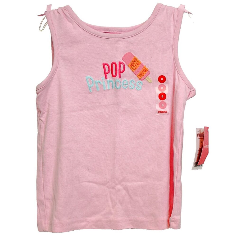 2010 Gymboree Popsicle Party Shirt sz 7 Embroidered Pop Princess Tank Top NEW